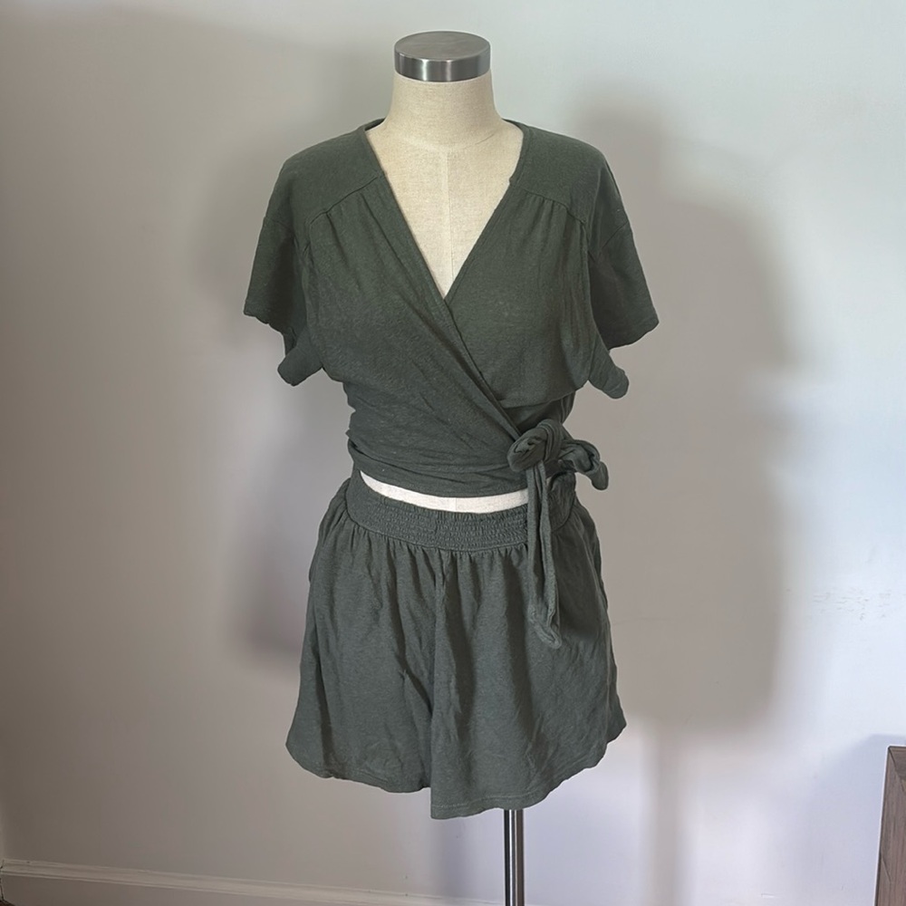 Free People cotton linen romper
